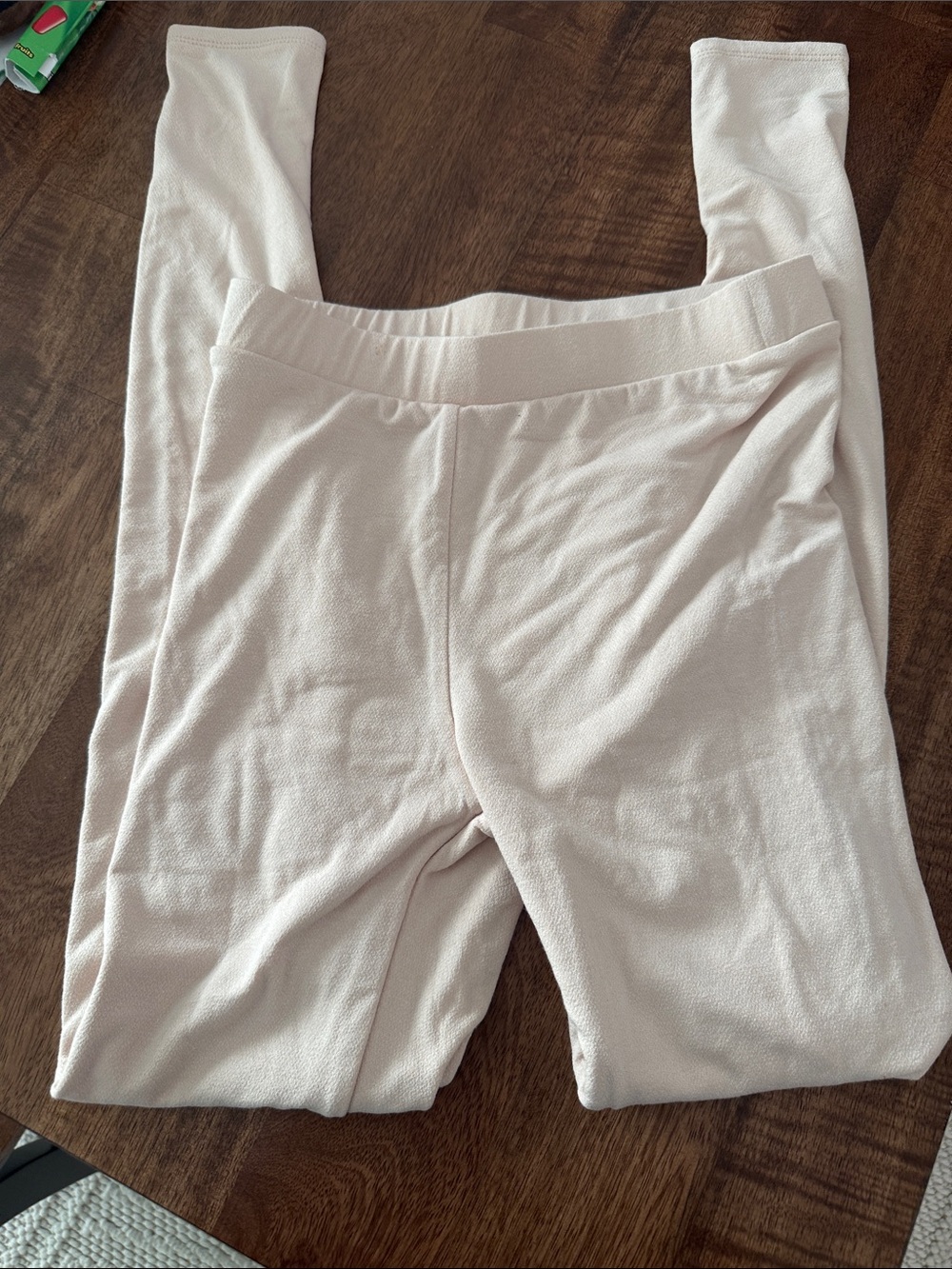 Lightweight Ribbed Leggings in cream